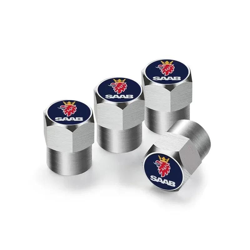4PCS Car Tire Wheel Stem Air Valve Caps Covers For SAAB 9-4X 9-7X 9-3 9-5 9-2X 9-X 9000 900 600 99 97 Monster GT750 Tire Chucks 1