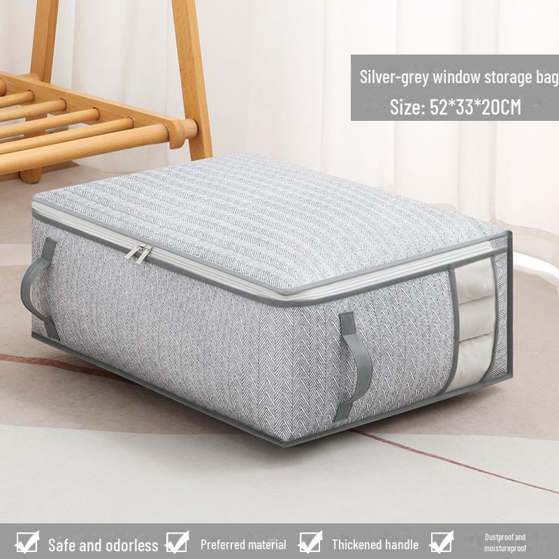 Большая вместительная сумка с застежкой-молнией и окном для хранения одежды и одеял