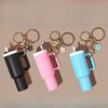 Mini Cup Keychains for Stanley Cup Accessories Cute Tumbler Lip Balm Storage Box Women Purse Backpack Decor Holder Ornaments