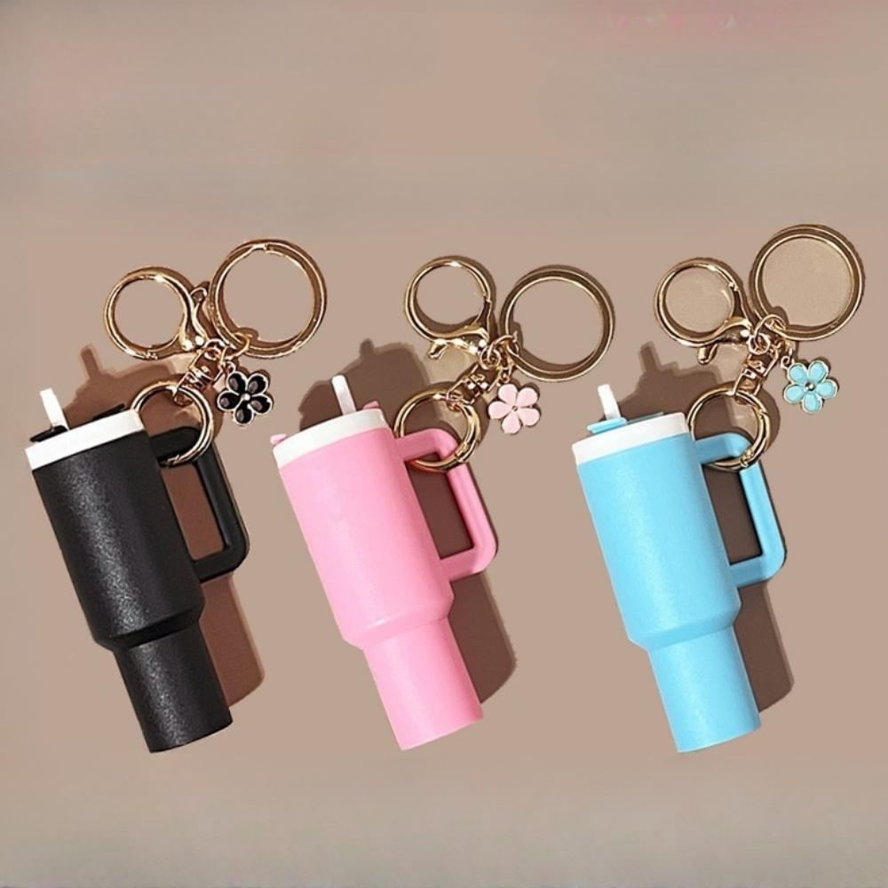 Mini Cup Keychains for Stanley Cup Accessories Cute Tumbler Lip Balm Storage Box Women Purse Backpack Decor Holder Ornaments