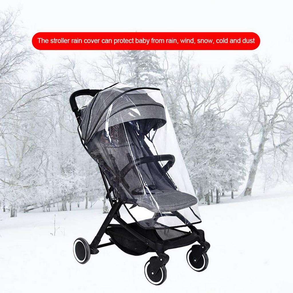 Universal Stroller Rain Cover EVA Clear Baby Pram Rain Cover Rainproof Waterproof Windproof Cover