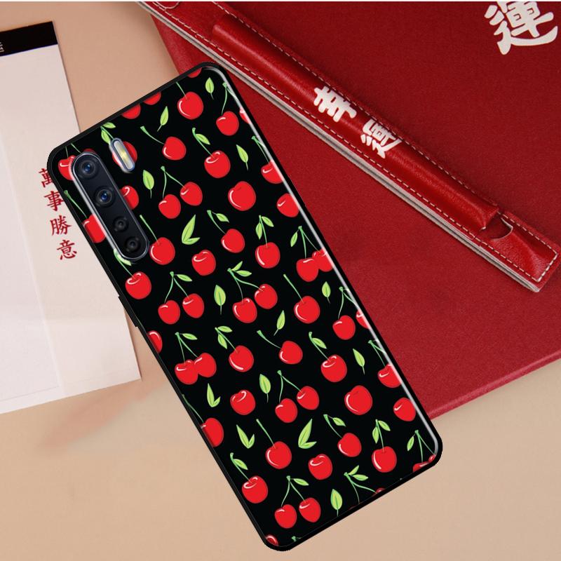 Food Fruit Red Cherry Case For Oppo A78 A38 A80 A60 A40 A18 A98 A58 A96 A76 A16 A94 A74 A54 A15 A17 A57 A77 A5 Pro