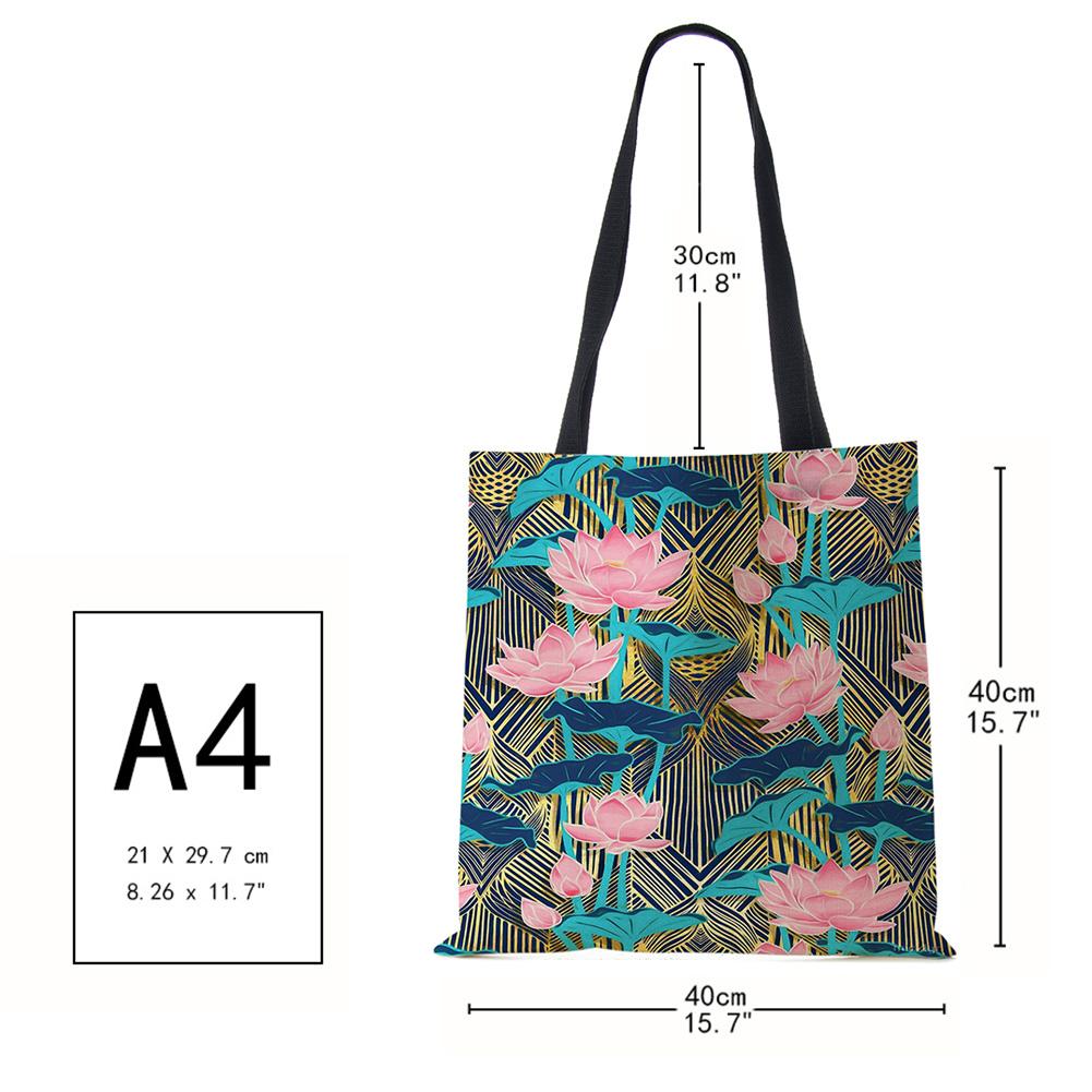 Сумка через плечо с растениями и цветами, пейзаж 2022, женская многоразовая холщовая сумка-тоут для покупок, простая повседневная складная сумка большой вместительности
