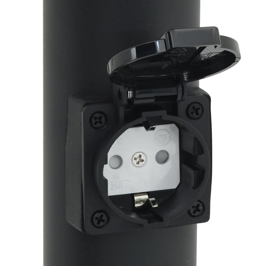Stainless Steel Bollard Lights with Socket Set of 3 50 cm IP44
