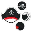 5Pcs Black Skull Pirate Captain Cap Horror Felt Pirate Hat Party Supplies Halloween