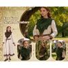 Renaissance Elf Druid Cloak With Plush Fabric For Cosplay And Halloween Costumes