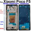 Middle Frame Housing For Xiaomi Poco F5 Poco F5 Middle Frame Holder Cover with Lens Frame Volume Key Replacement Repair Parts