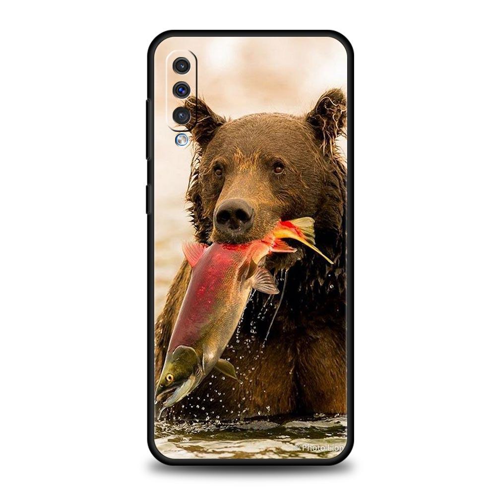 Funny Just Relax Brown Bear Phone Case For Samsung Galaxy A12 A32 A50 A70 A20E A20S A10S A22 A30 A40 A42 A52 5G A02S A04s Cover