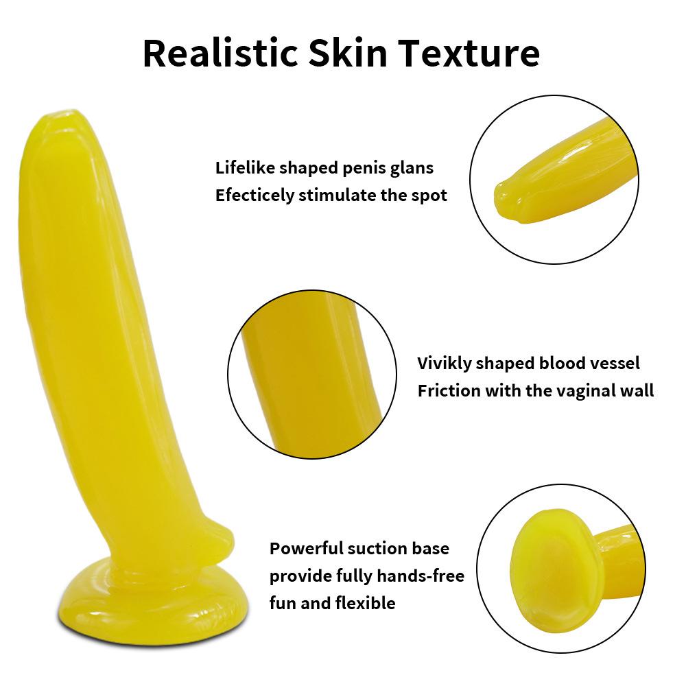 Banana Dildo Soft Suction Cup Sex Toys for Woman