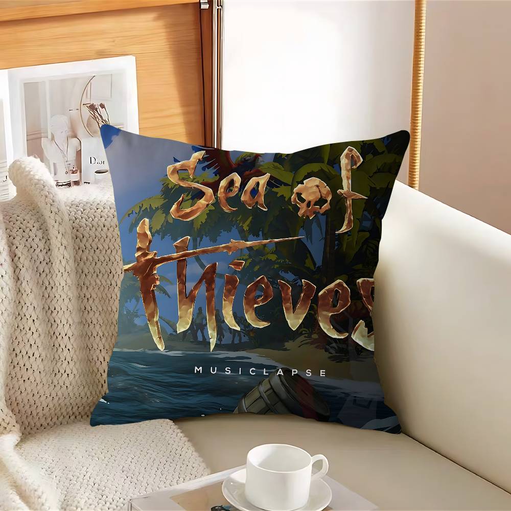 S-SeaS Of T-Thieves Наволочка со логотипом, съемная, моющаяся, чехол для подушки – мягкий лен для любого сезона