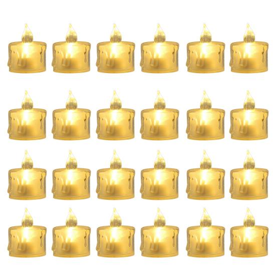 1/3/6/24 шт./компл. небольшой чайный восковой светильник, красивый без тепла для вечеринки