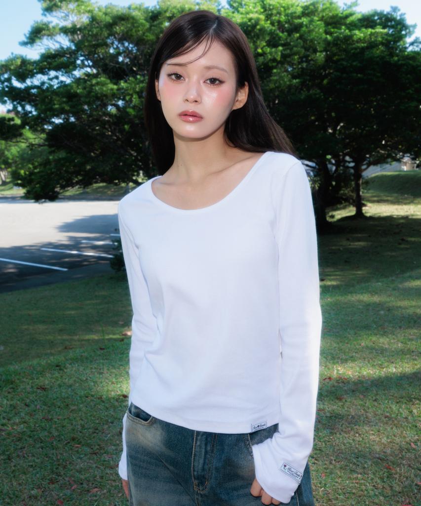ROSEFRANTZ Essential Rose Label Long Sleeve [Ivory]