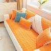 Winter Thicken Plush Sofa Cover White Wide Edge  Chaise Lounge Sofa Towel Mat Modern Non-Slip Couch Cover Cushions Living Room