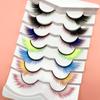 Seven -Link Gradient Color Cat Eye Lashes Christmas Stage Makeup Eye Lashes Colorful Short False Eyelashes