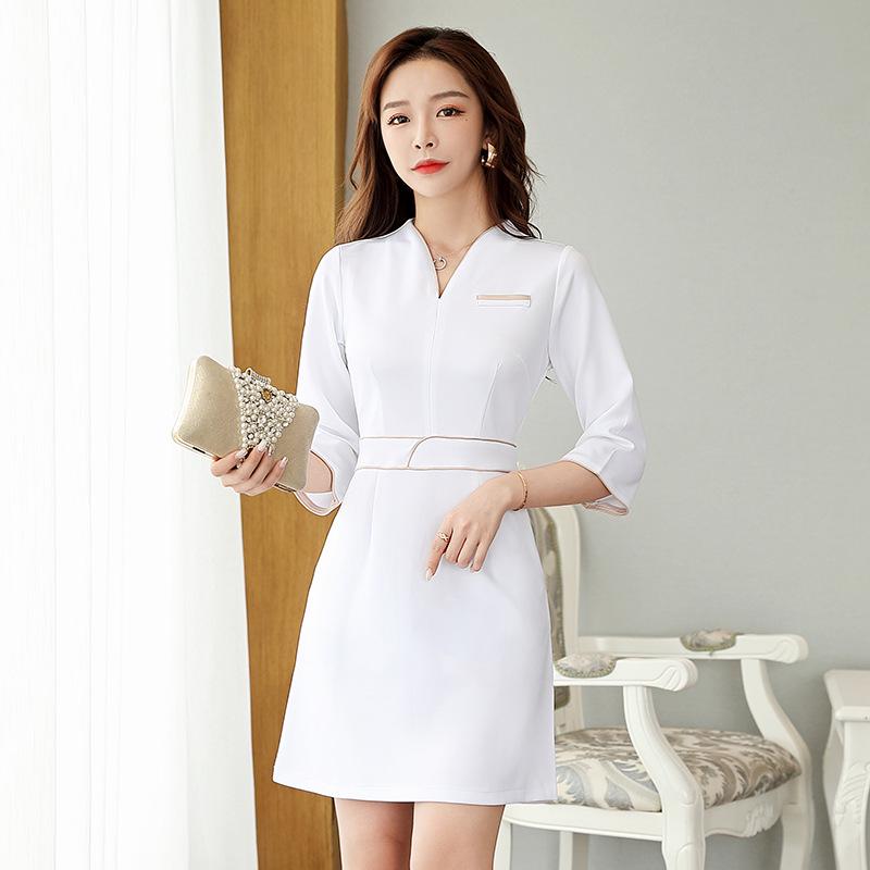 Chinese Style Women's Summer Uniform Dress for Spa Technicians