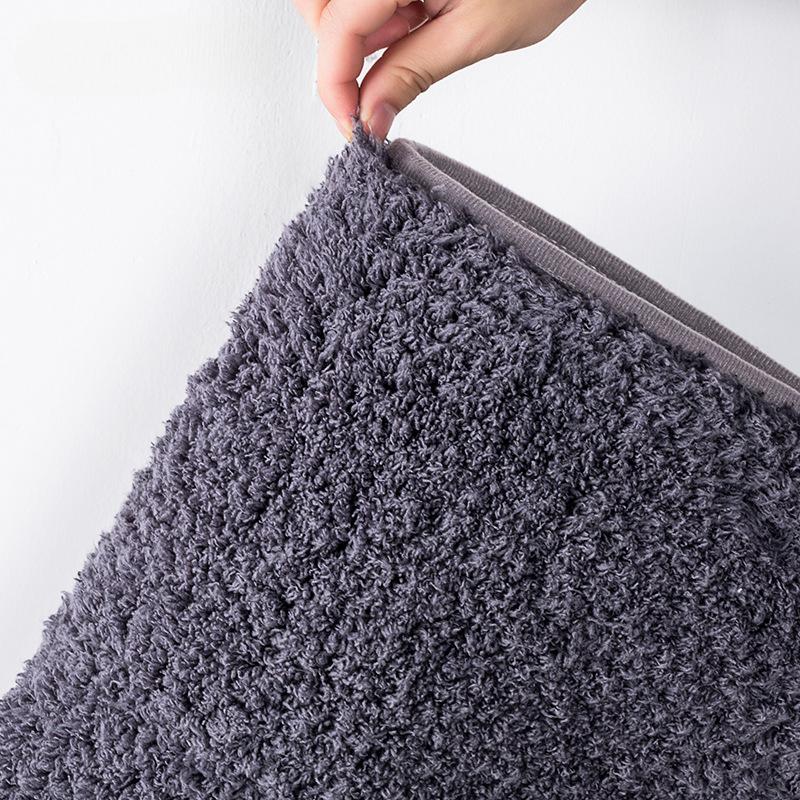 Long Hair Absorbent Bathroom Mat Furry Shower Room Foot Wiping Mat Toilet Non-slip Mat Entrance Mat