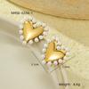 GEMCHIC Women's Stainless Steel Heart Stud Earrings - Minimalist Design Love Heart Earrings for Daily Wear