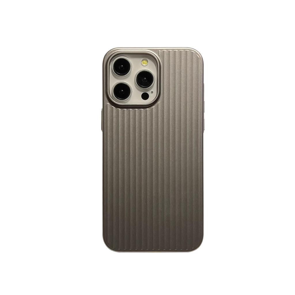 Frosted Anti-Fall Protective Case with Corrugated Light Shed Pattern for iPhone 16 Pro Max and Apple 5432