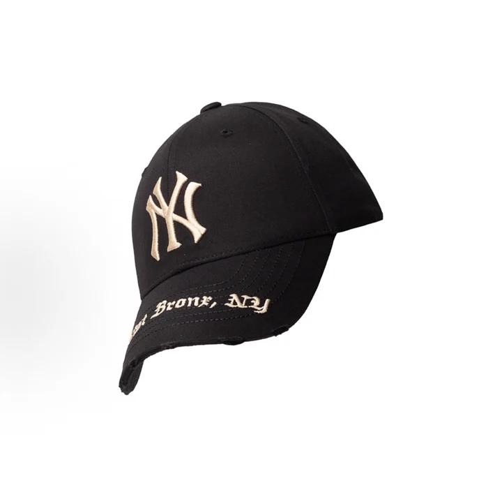 MLB New York Yankees Bronx NY Distressed Embroidery Adjustable Curved Brim Baseball Cap - 3ACPVV34N