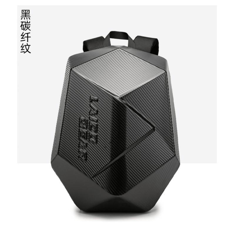 Motorcycle Hardshell Backpack 50L Waterproof Dual Shoulder Bag Full Face Helmet Storage Carbon Fiber
