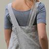 Women Bib Apron X Shape Back Bandage Design Wide Strap Large Pocket Apron Dress Kitchen Cooking Cleaning Tools
