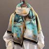 Fashion Printed Imitation Cashmere Scarf Femininity Double-sided Thickened Warm Winter Scarf Dual-purpose Shawl Outside