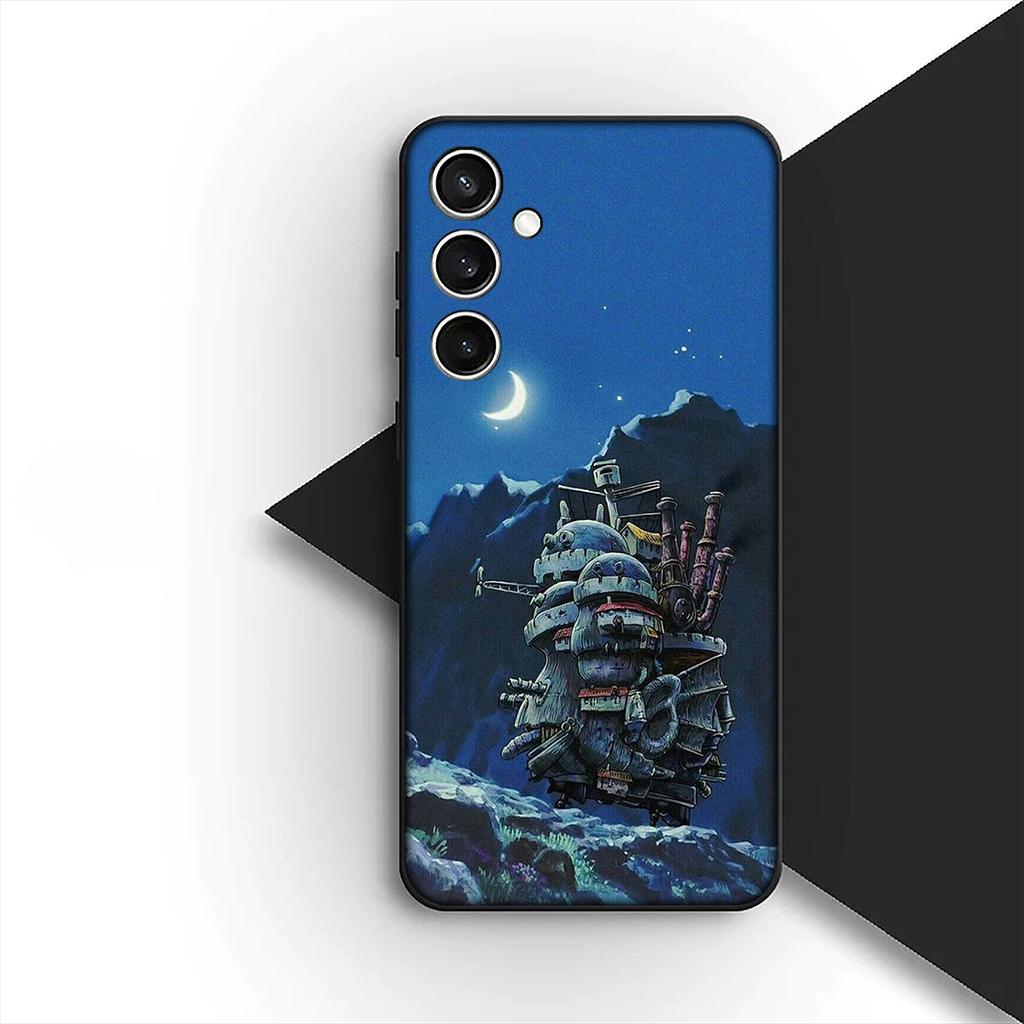 Для Samsung Galaxy S20 S22 S21 FE Ultra Plus A07 A17 A15 A16 A25 A57 A37 Чехол для телефона Howls Аниме Движущийся Мультяшный Замок