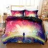 3D цифровая печать полиэстеровое волокно планета звездное небо астронавт постельное белье комплект из четырех предметов комплект из трех предметов простыни