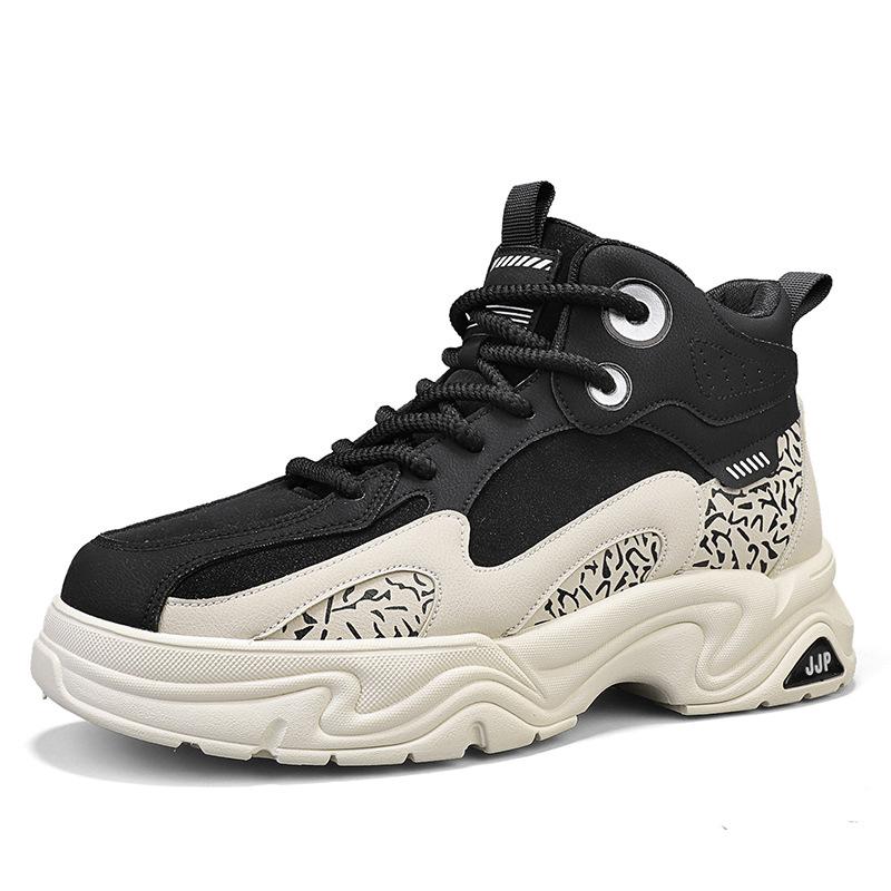 Мужские ботинки мартин 2024 осень и зима британский стиль высокие берцы не могут быть плохими, мужские повседневные ботинки большого желтого цвета на средней высоте, увеличивающие рост тоже