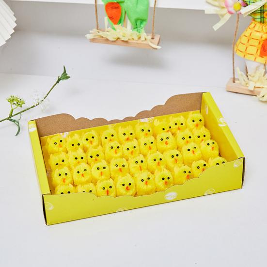 Украшение в виде пасхального цыпленка, желтый ватный шарик, цыпленок, пушистый цыпленок, украшение для домашнего офиса, пасхальная вечеринка, наполнитель пасхальной корзины