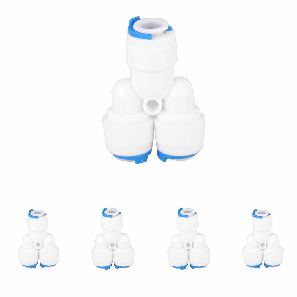 5PCS G1/4 Thread PE Pipe Connector POM Pipe Fittings Water Purifier Connector Water Purifier System