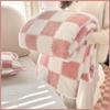 1pcs Soft Warm Checkerboard Flannel Taffeta Thickened Polyester Blanket Nap Sofa Throw Gift Air Conditioner Decorative Blanket