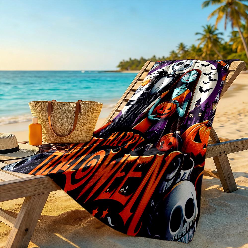 Christmas Nightmare Beach Towel Super Soft Microfiber Quickdry Fabric Comfortable Lightweight