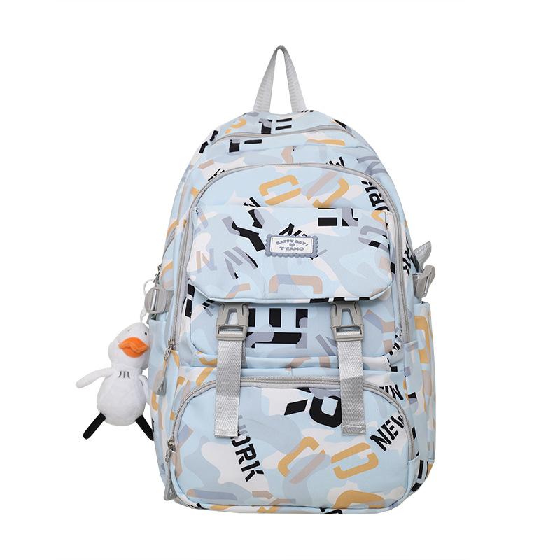 Рюкзак мужской большой вместимости рюкзак с граффити женский школьный рюкзак для учащихся старших классов средней школы