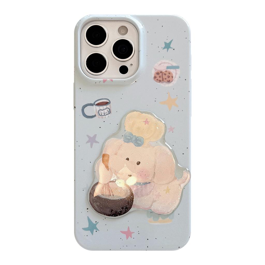 Chef Elephant for 16 for Apple Phone Case for IPhone15ProMax Cute 11 Film Glitter 13 Three-dimensional