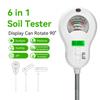 6 In 1 Soil PH Meter Rotatable Backlit Display Analyzer Moisture Sensor Soil Tester Garden Tool