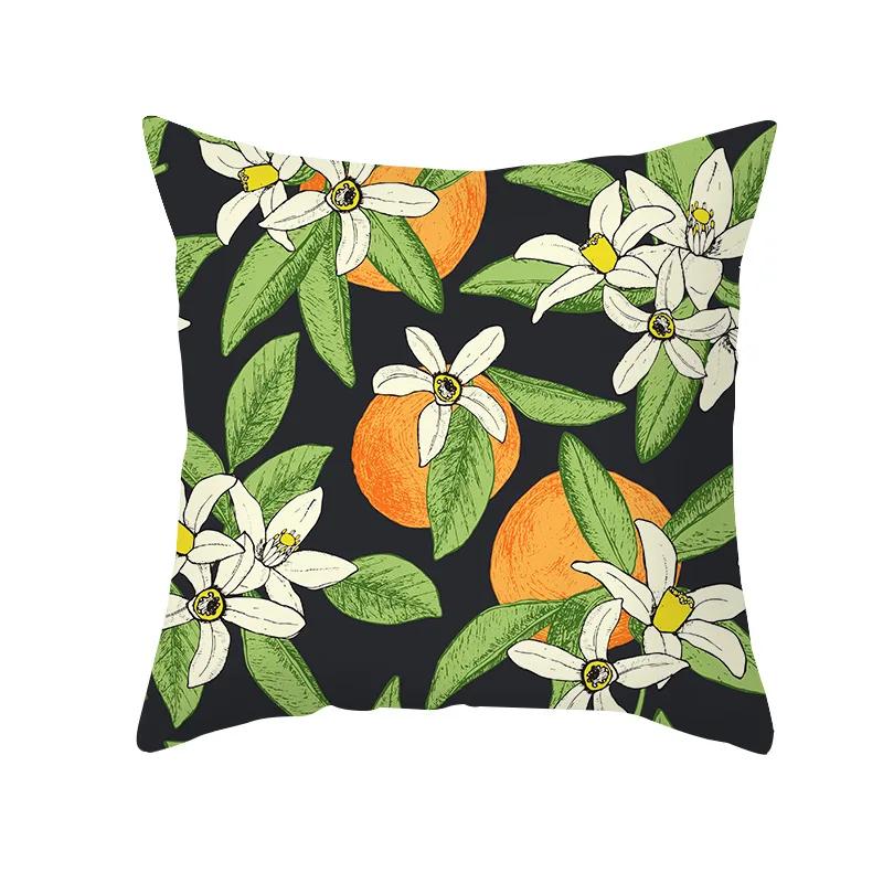 Summer Colourful Fruit Print Pillowcase Sofa Decorative Cushion Covers Plant Ststyle Pillowcases Decor Cushion Cover For Bedside