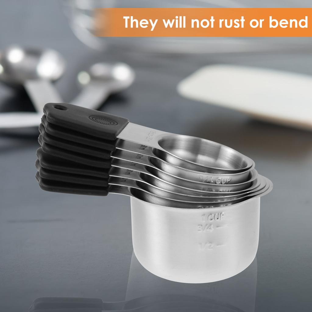 Набор из 16 магнитных мерных чашек и ложек из нержавеющей стали 304, набор мерных чашек и ложек с выравнивателем, портативные инструменты для выпечки