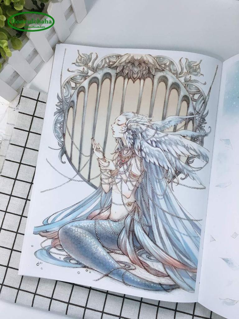 2 Pack Chinese Aesthetic Ancient Style Line Drawing Book Colored Pencil Illustration Comic Path Sweep Flower -