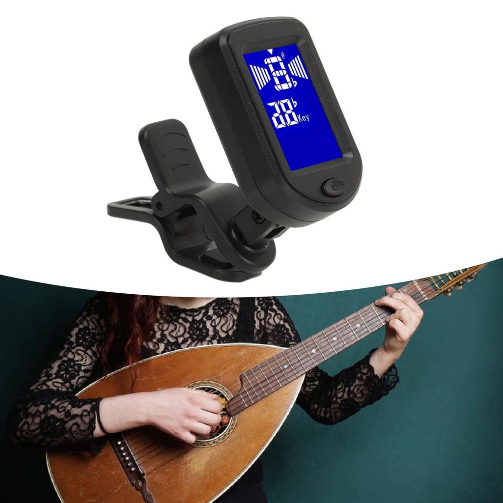 Тюнер Цифровой электронный тюнер зажимного типа Простое в использовании устройство настройки ABS Erhu Гитара/Бас/Укулеле/Скрипка/Хроматическая (Флейта Кусё)