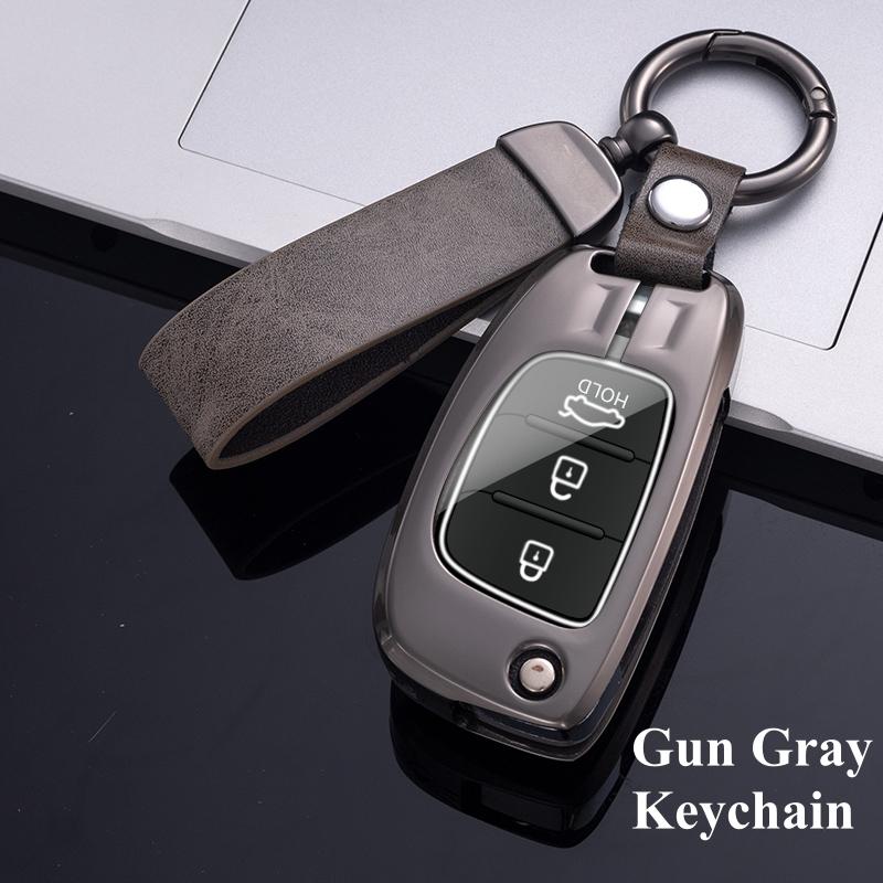 Металлический цинковый чехол для автомобильного ключа для Hyundai Tucson Sonata Santa Fe Elantra Accent Solaris Verna Ix25 Ix35 I20 I30 I40 Creta IX45 I10 I30 HB20 2022 2021