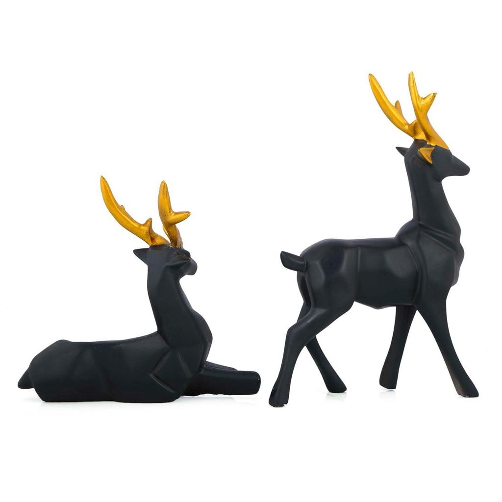 New Handcrafts Deer Family Set of 2 Showpiece for Home Decor Decorative Animal Statue Figurines for Home Decor Gift Decorative