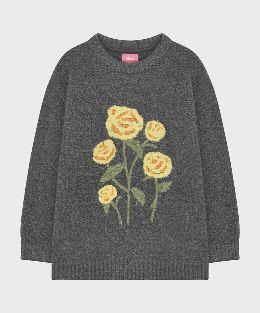 SINOON Rose Garden Pullover Knit (Melange Gray)