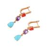 Модные красочные серьги-капли для женщин с подвесками из кубического циркония, ювелирные изделия, аксессуары для вечеринок