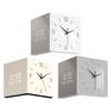 Modern Corner Wall Clock with Double Sided Display Digital and Hands Plugging In Wall Clock for Living Room and Bedroom
