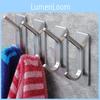 Durable Stainless Steel Coat Hooks Strong Adhesive Easy To Install In Any Room