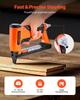 Pneumatic Staple Gun, 22 Gauge Air Upholstery Stapler for 71 Series Fine Wire Staples 9.5mm Crown 6-16mm Length, Max 180PCS Loading Air Staple Gun for