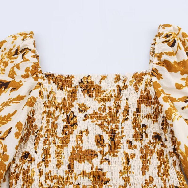 Kaslead New Women Clothes Western Style Fashion Simple Waist Hugging Temperament Long Sleeve Dress