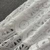 Dimanaf New 2025  Skirt Suit Women Knitting Beach Short Sleeve Lace Hollow Out Sexy O-Neck Hollow Summer Style Tops Tees Loose Basic