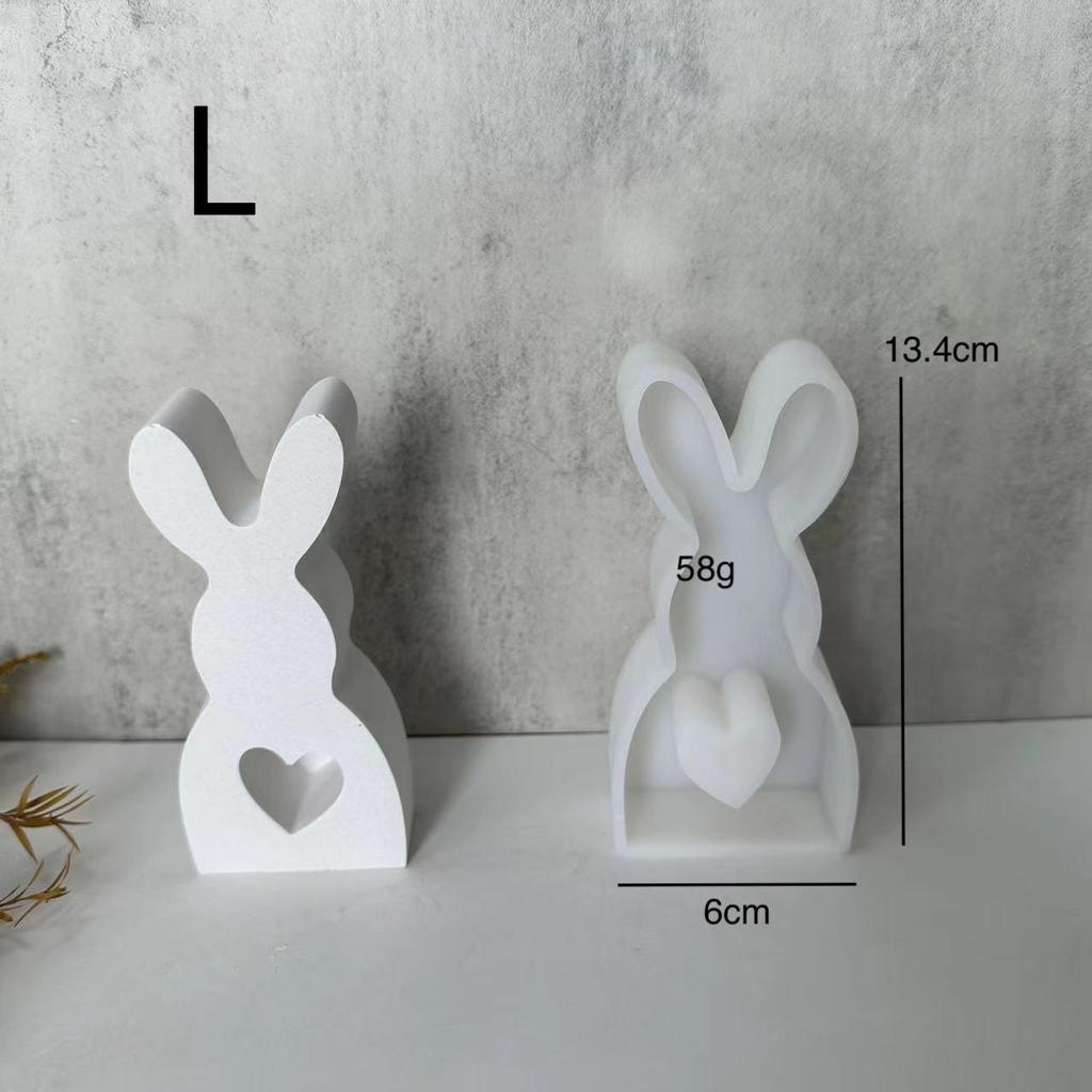 Пасхальная серия Милая свеча в виде кролика Силиконовая форма Гипс Автомобильный ароматизатор Расширяющаяся гипсовая форма для декорации Форма для пасхальной ароматерапевтической свечи